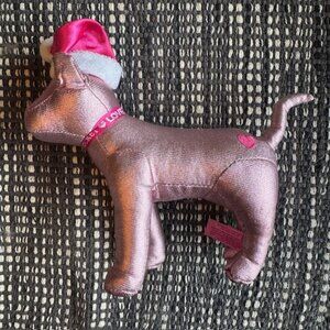 Victoria's Secret Pink Santa Christmas Dog Plush